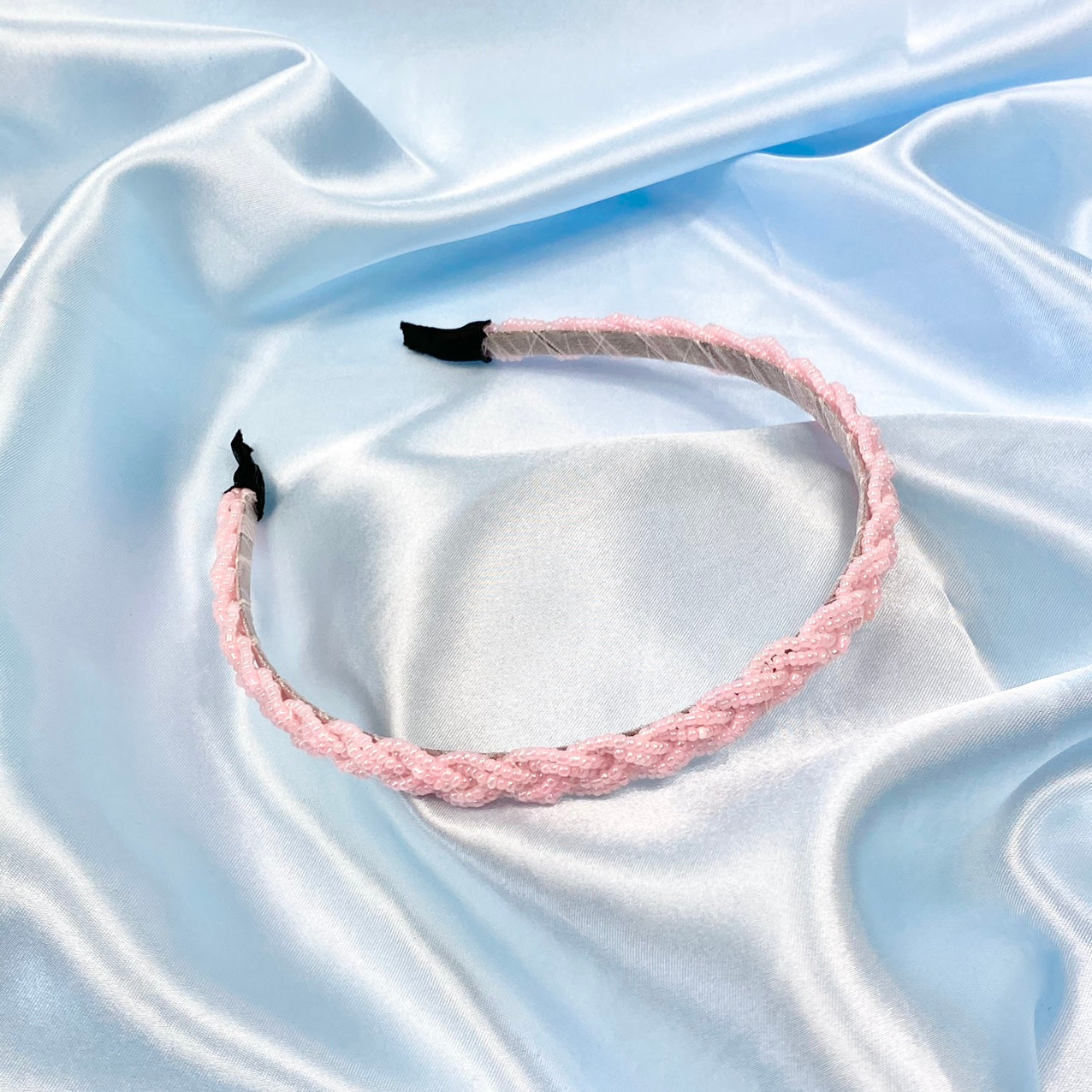 Baby Pink Twisted Bead Headband image 0