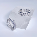 Silver Chunky Back To Front CZ Hoop Earrings image 0