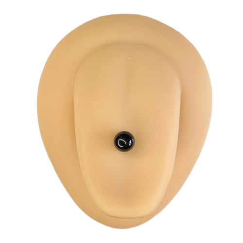 Black Solid Colour Ball Titanium Tongue Bar  image 0