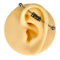 Silver ‘Bitch’ Industrial Barbell  image 0