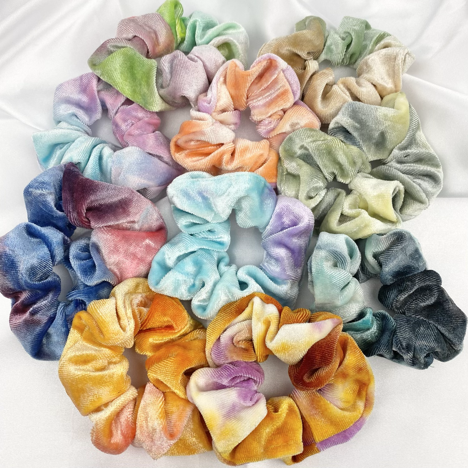 Random Tie Dye Velvet Scrunchie image 0