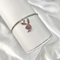 Pink Cubic Zirconia Playboy Anklet image 0