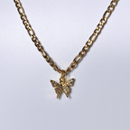 Gold CZ Butterfly Necklace image 0