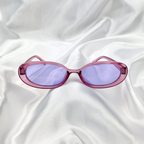 Purple Clear Oval Sunglasses image 1