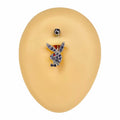 Purple CZ Playboy Belly Bar  image 0
