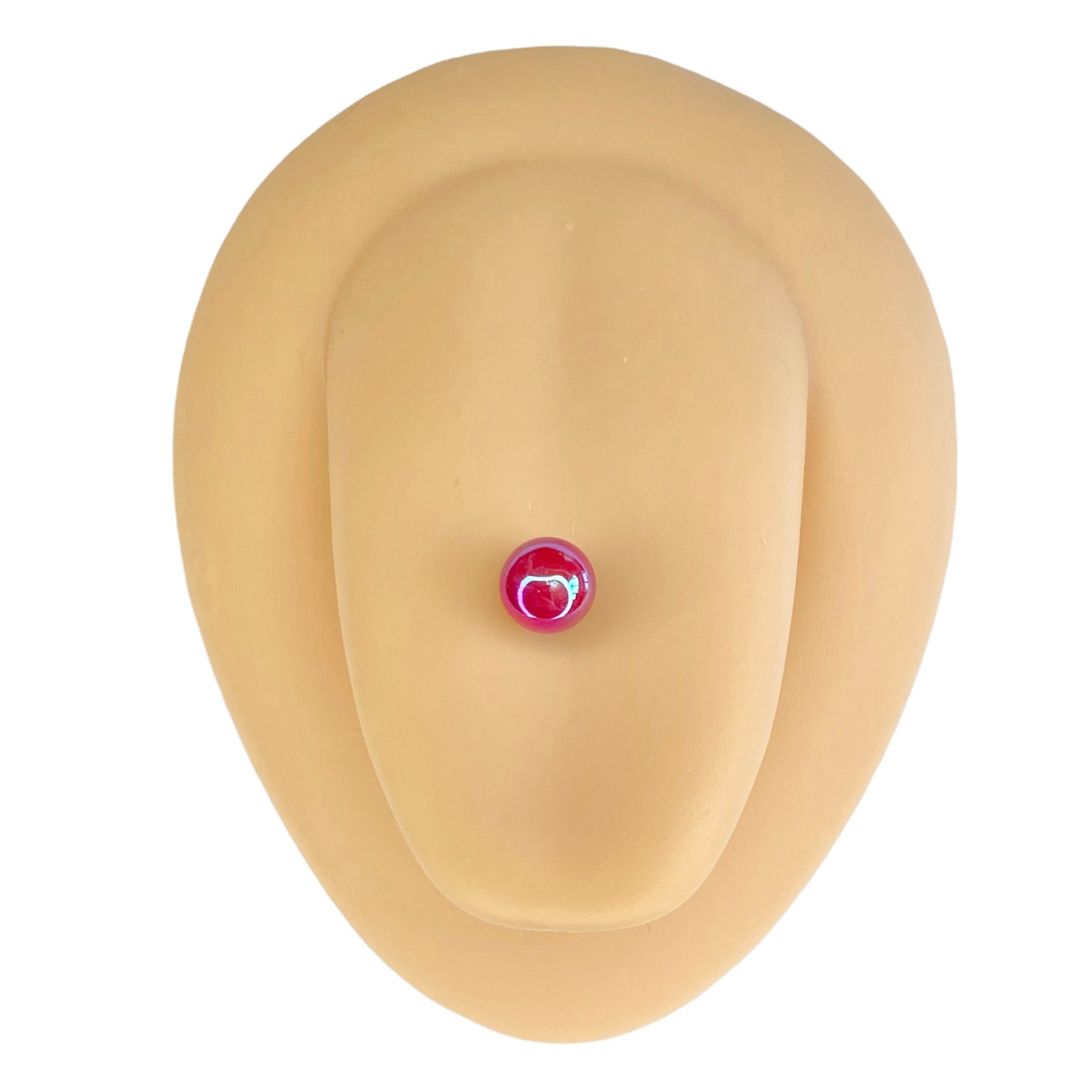 Red AB Coated Tongue Bar image 0