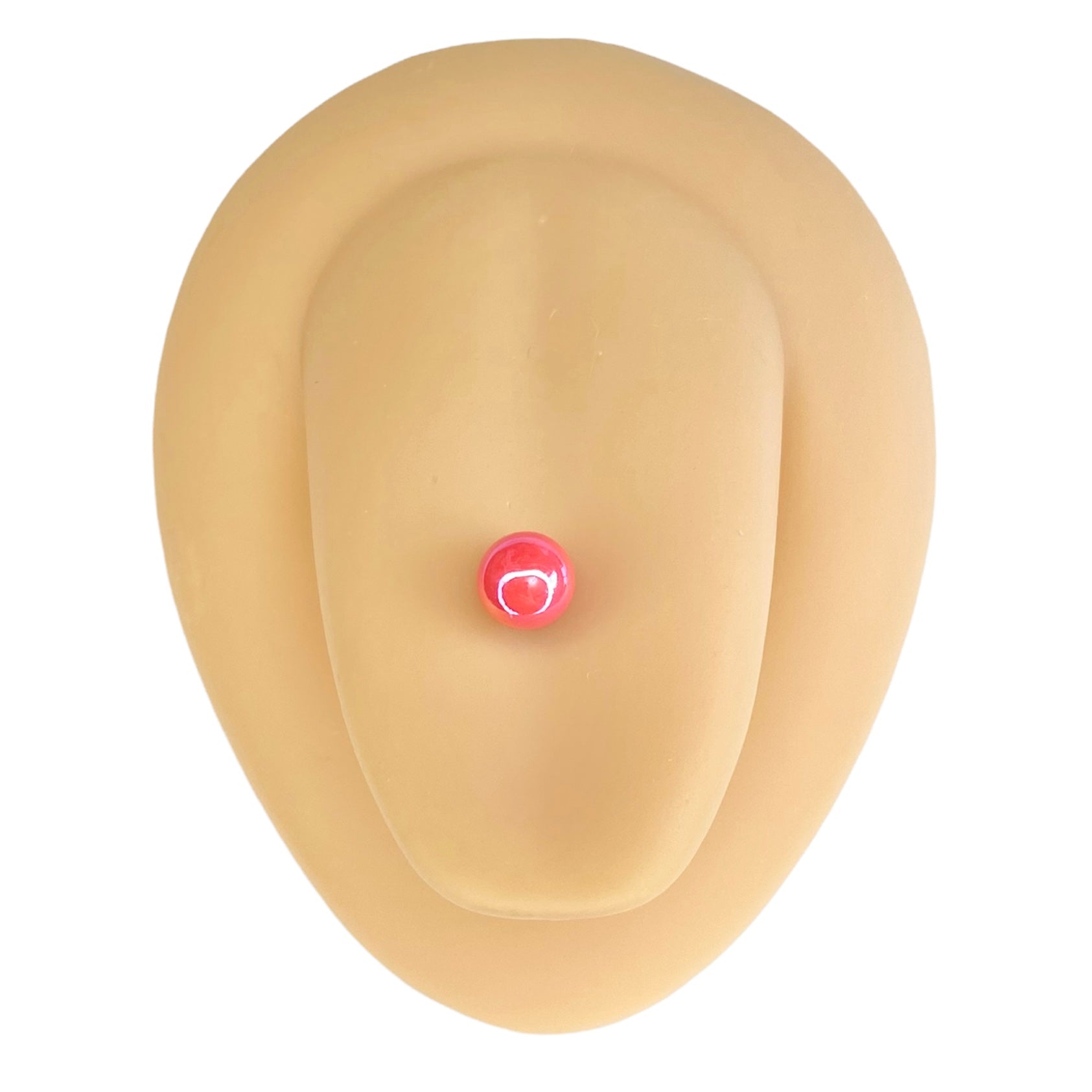 Pink AB Coated Tongue Bar image 0