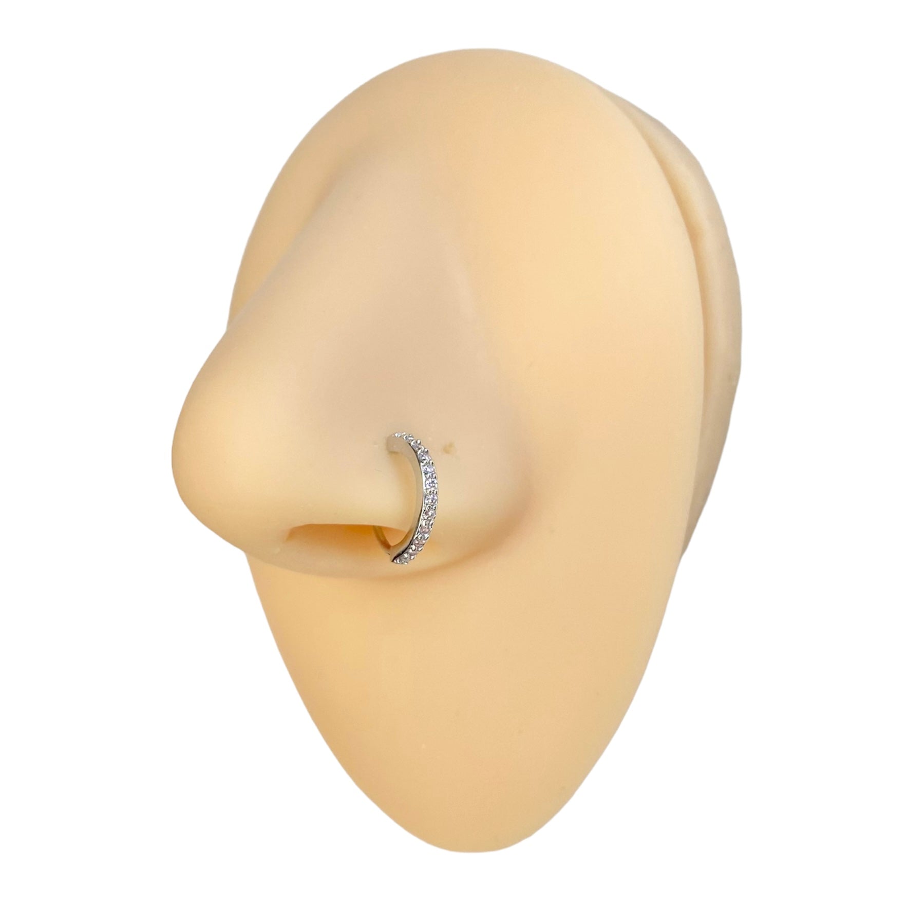 Pink CZ Embedded Bendable Hoop image 0