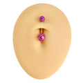 Purple AB Coated Belly Bar  image 0