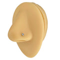 Silver Cubic Zirconia Heart Nose Stud image 0
