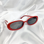 Red Oval Sunglasses image 0