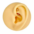 Gold CZ Star Double End Curved Barbell image 0
